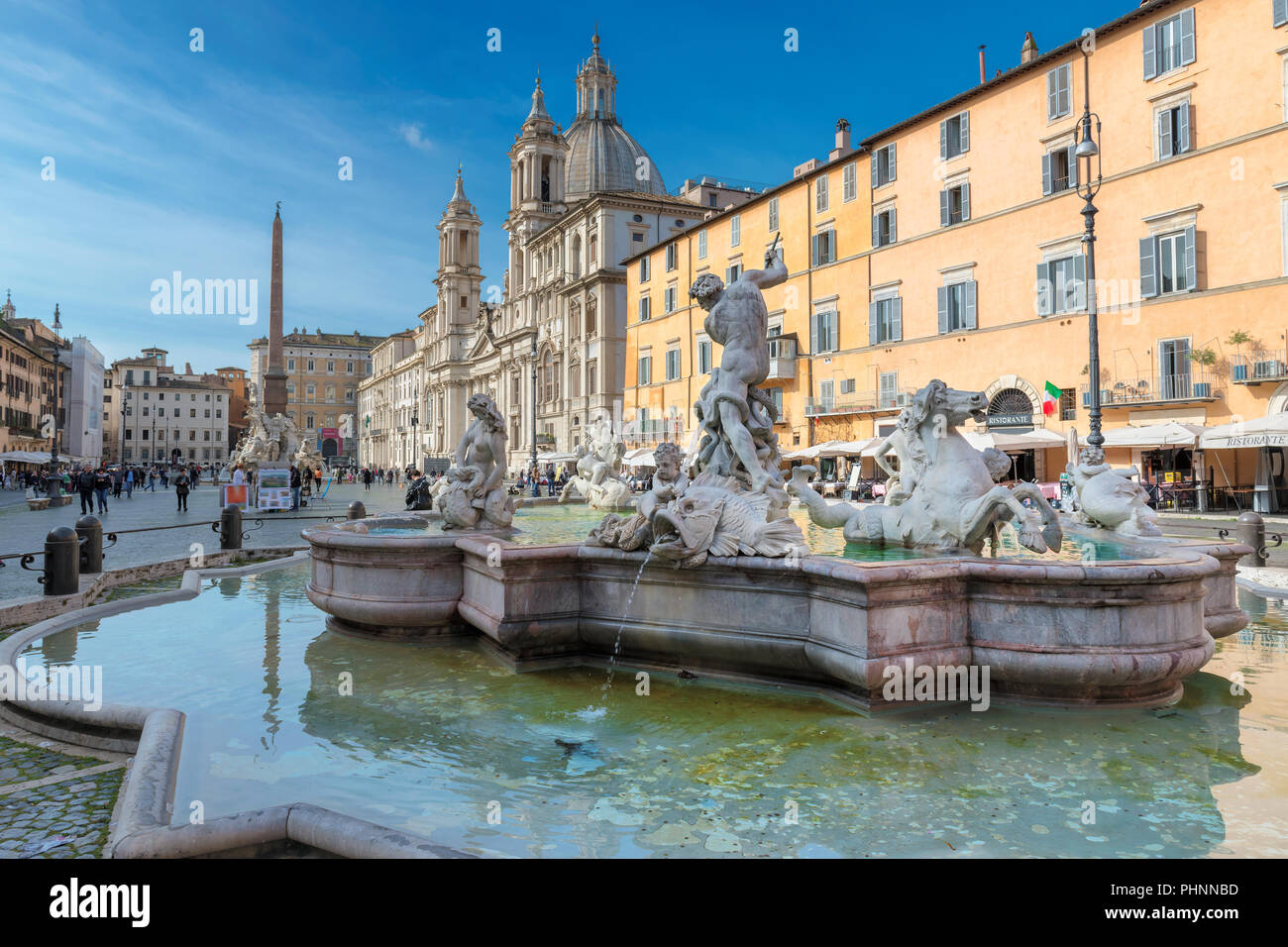 Piazza Navona en matinée à Rome, Italie, Europe. Banque D'Images