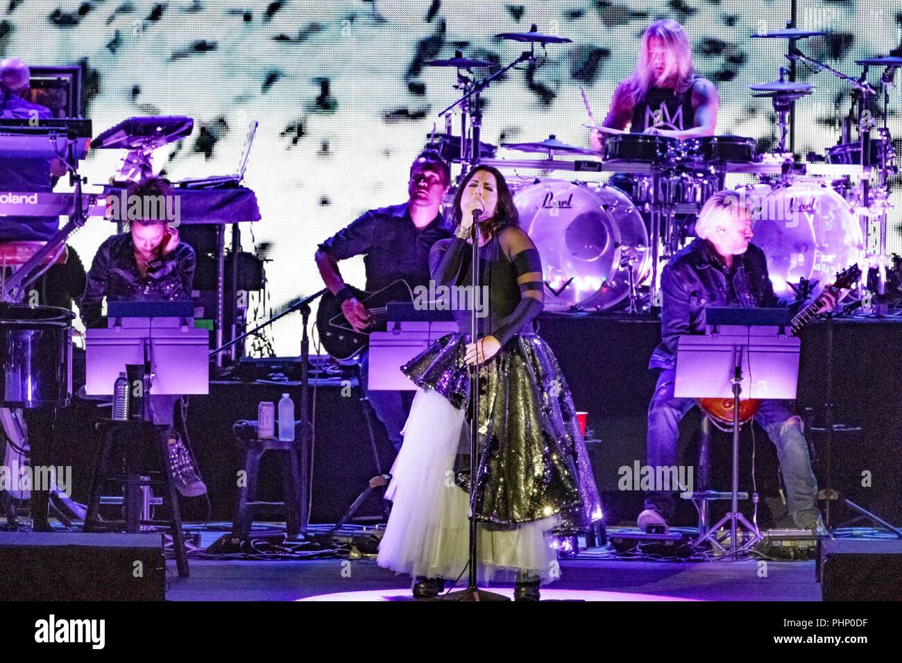 San Diego, Californie, USA. Août 31, 2018. Evanescence à l'Amphithéâtre de l'entreprise de matelas, à Chula Vista, Californie le 31 août 2018 Credit : Marissa Carter/ZUMA/Alamy Fil Live News Banque D'Images