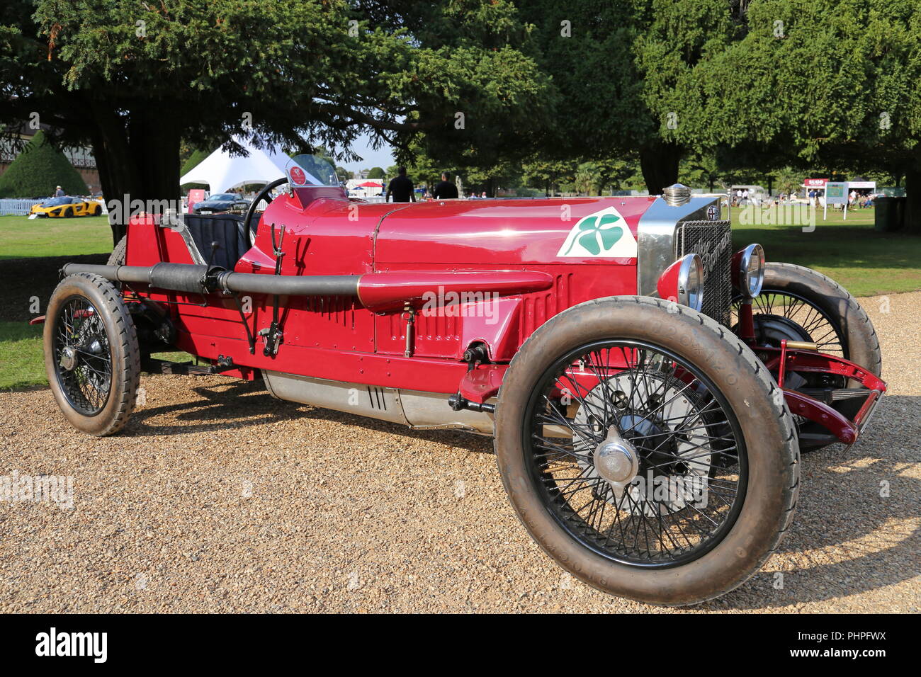 Alfa Romeo RL Targa Florio (1924), Concours d'élégance 2018 Preview (Jour), 31 août 2018. Hampton Court Palace, Londres, Royaume-Uni, Europe Banque D'Images