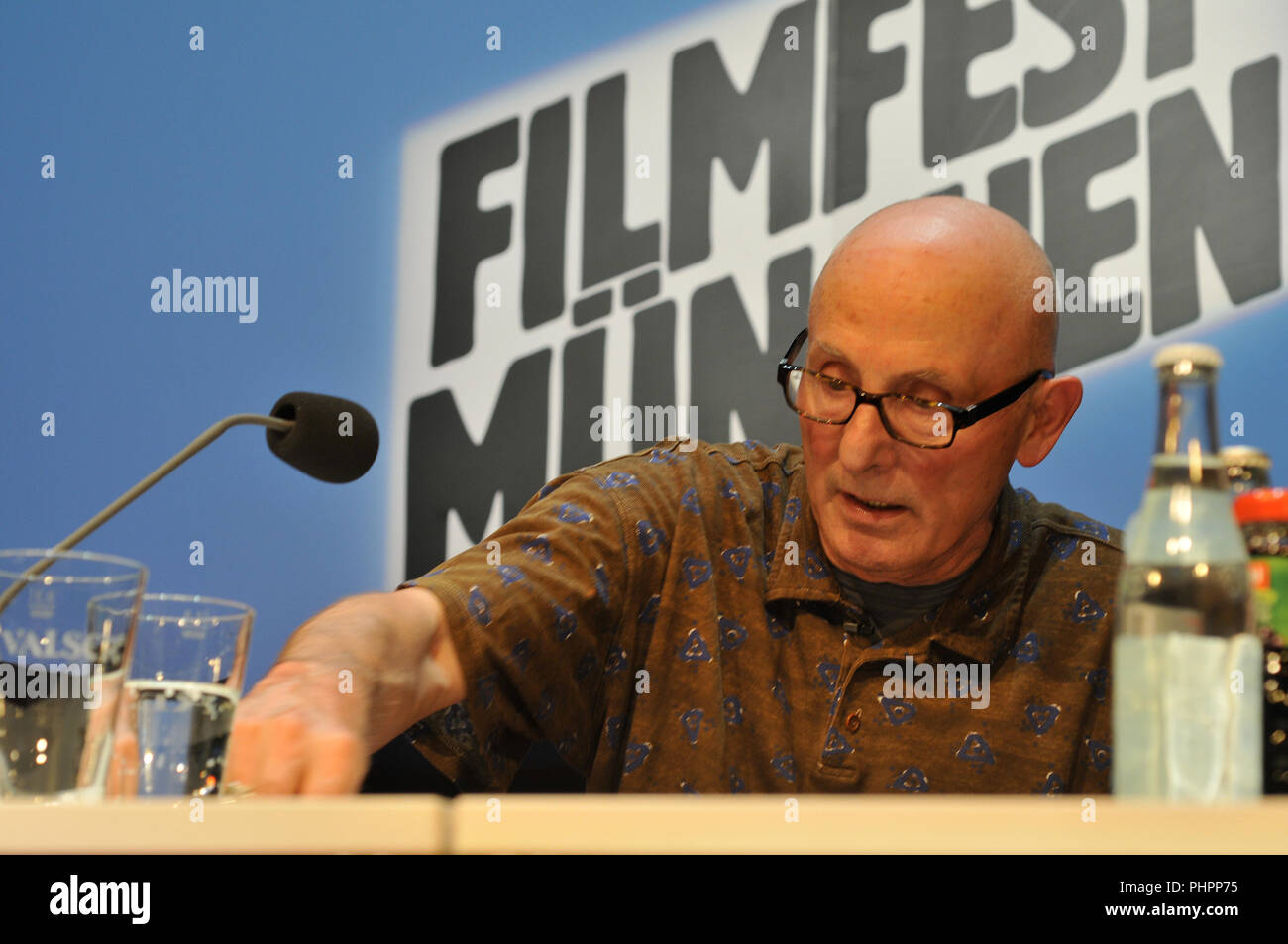 Herbert Achternbusch directeur dans un groupe de discussion lors le Filmfest München 2008 Banque D'Images
