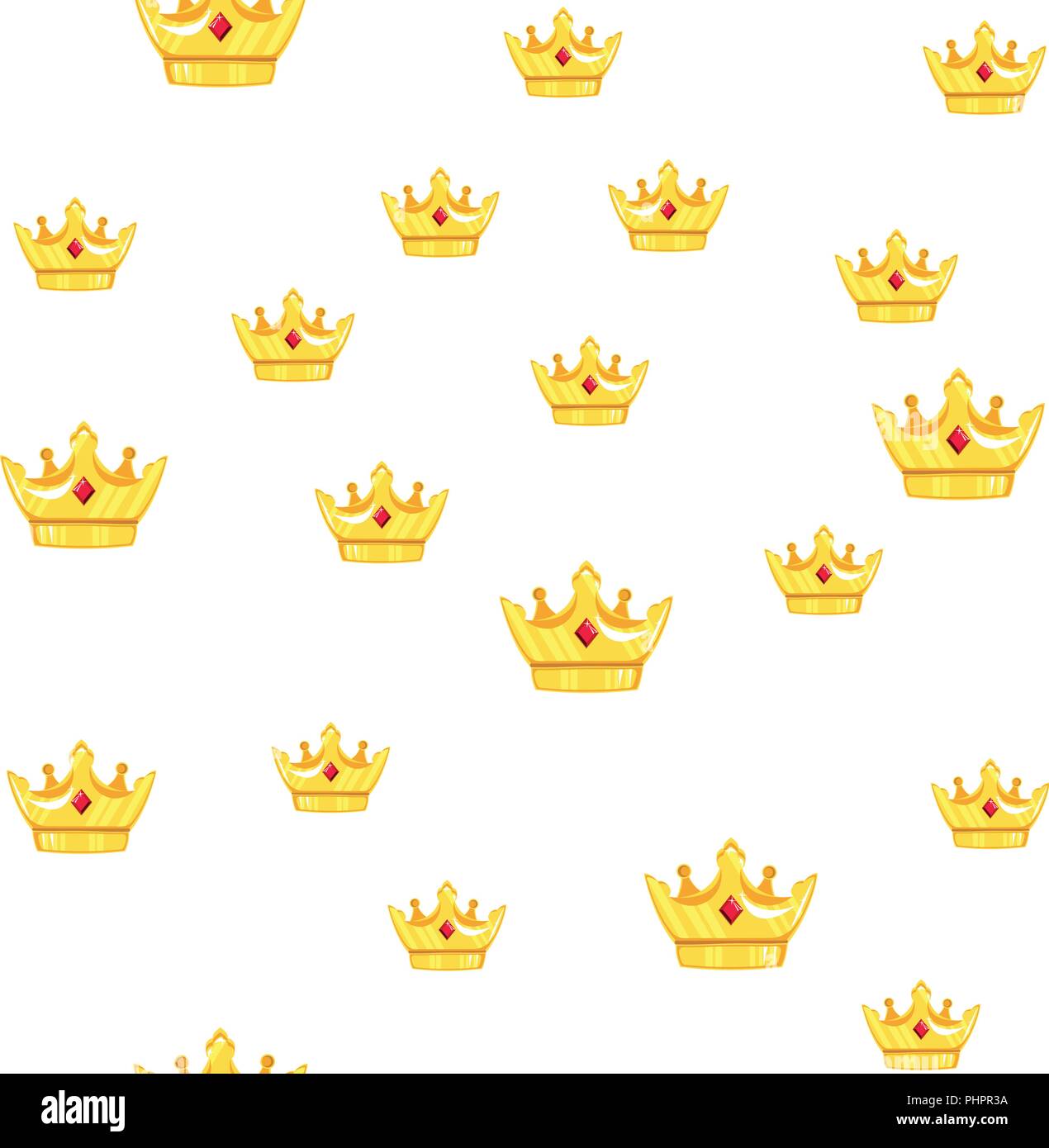 Vector illustration. Une couronne d'or avec des pierres précieuses fond blanc Illustration de Vecteur