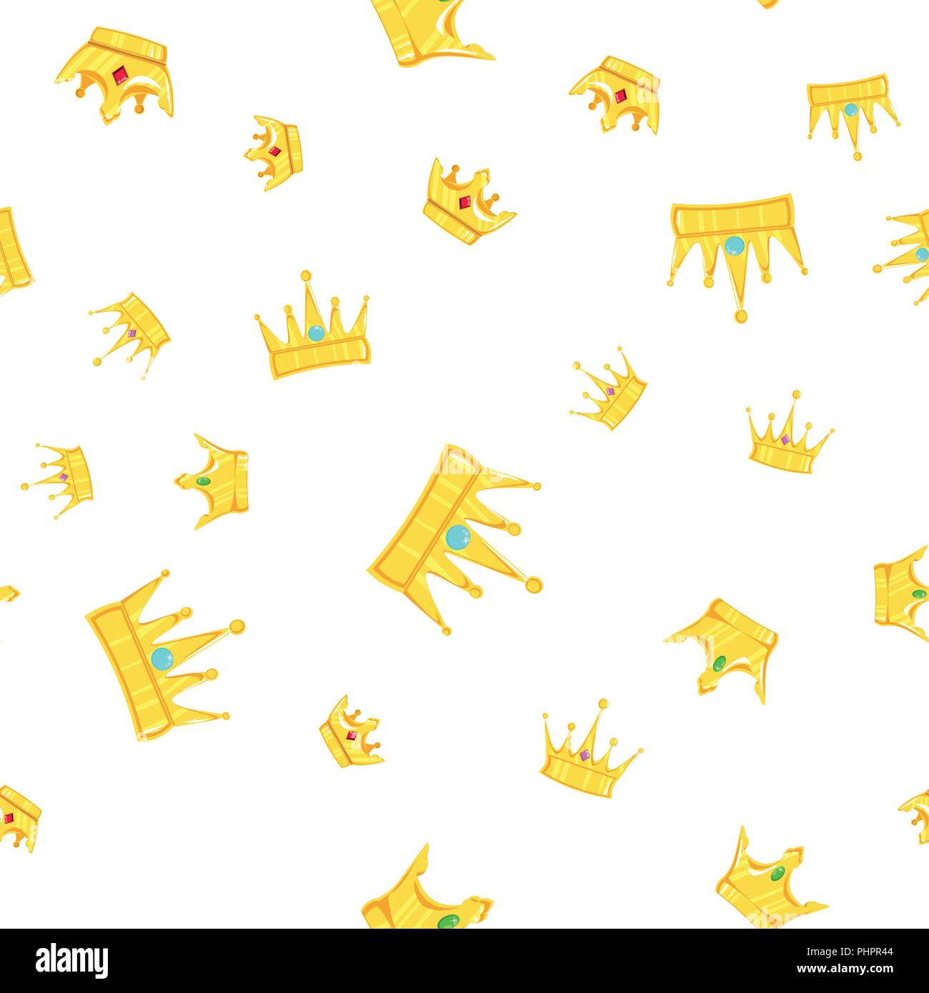 Vector illustration. Une couronne d'or avec des pierres précieuses fond blanc Illustration de Vecteur