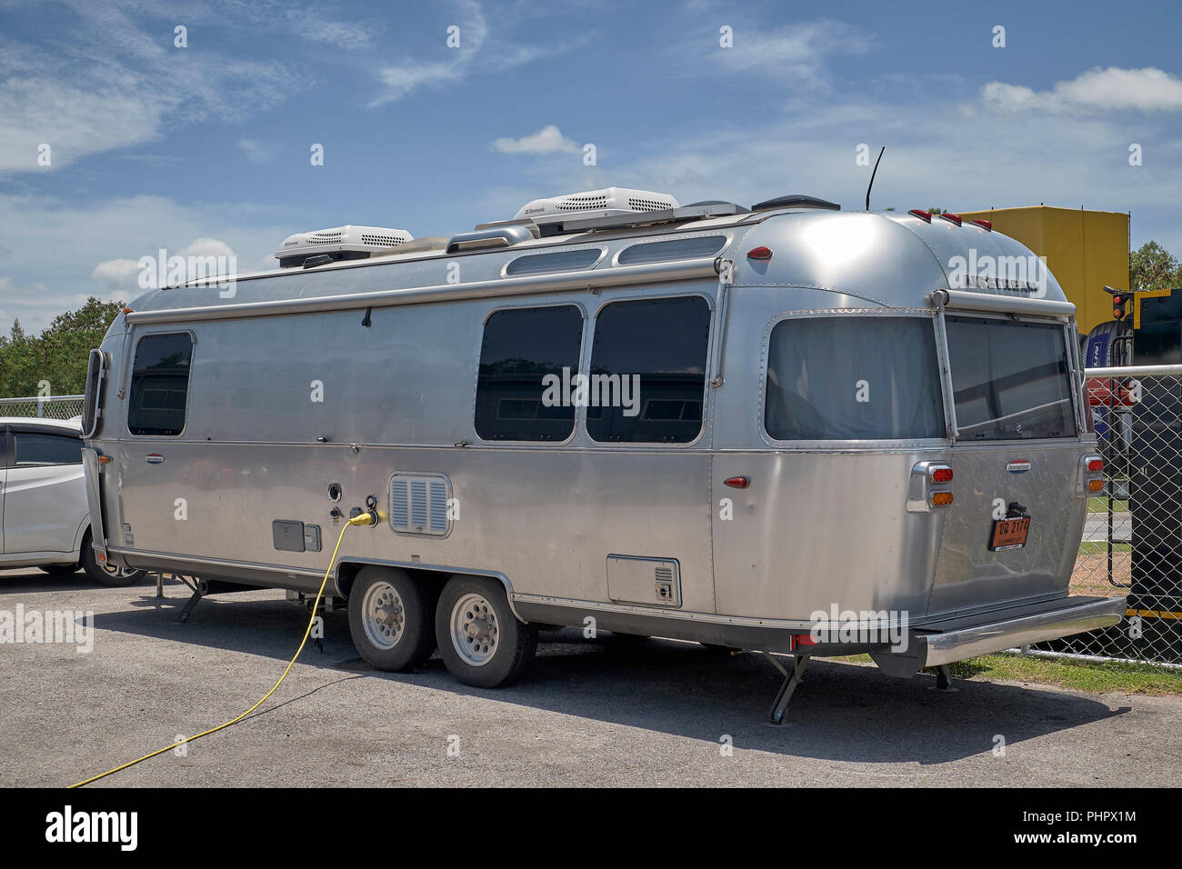 Airstream remorque. Accueil Camping-américain Banque D'Images