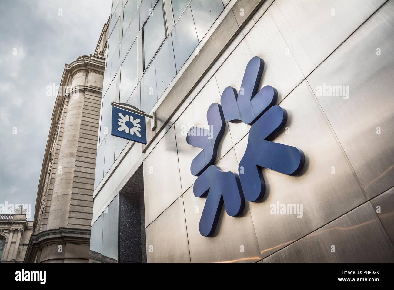 Royal Bank of Scotland plc (RBS), Threadneedle Street, London, EC2, UK Banque D'Images