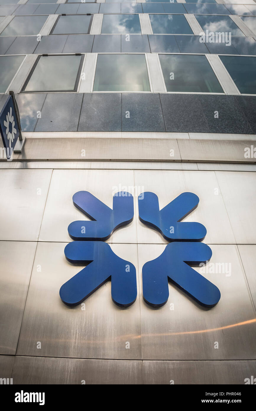 Royal Bank of Scotland plc (RBS), Threadneedle Street, London, EC2, UK Banque D'Images