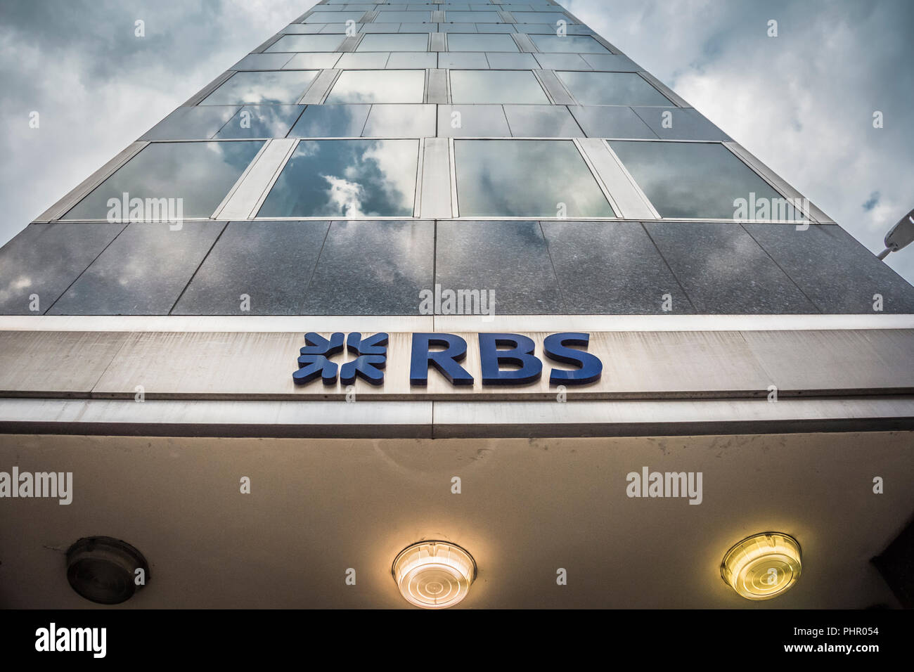 Royal Bank of Scotland plc (RBS), Threadneedle Street, London, EC2, UK Banque D'Images