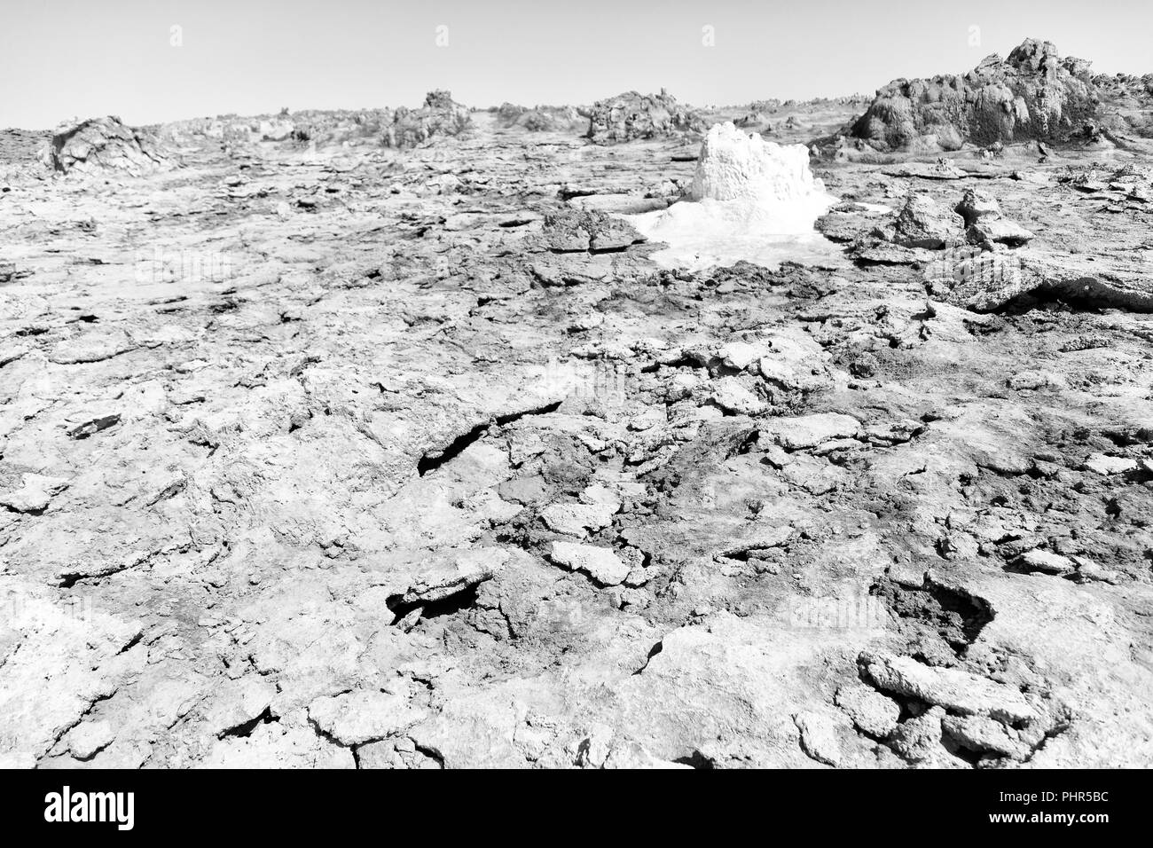 Dans l'Afrique de l'Éthiopie de danakil dépression volcanique de soufre de l'acide et le lac dallol comme dans mars Banque D'Images
