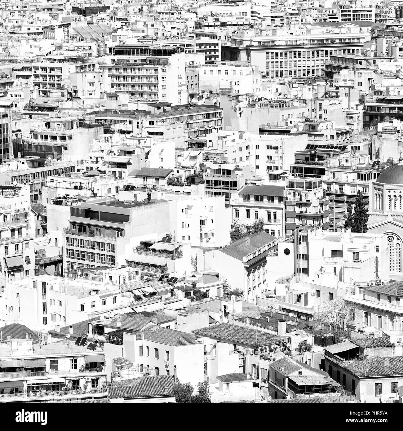 En Europe Athènes du point de vue de la ville de l'acropole l'architecture ancienne et de nouveaux bâtiments Banque D'Images