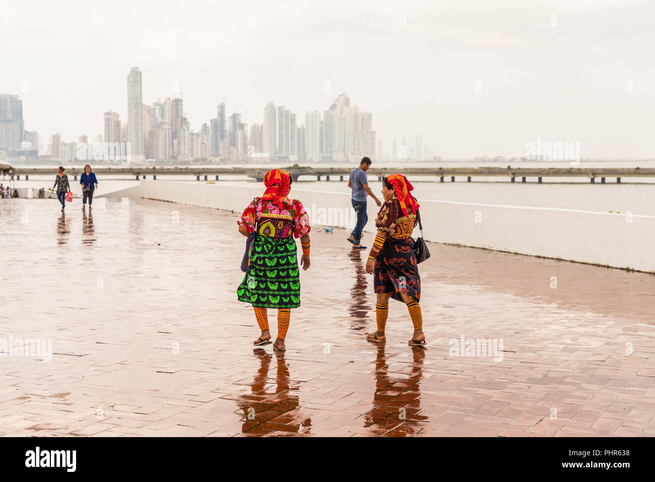 Une vue typique de la ville de Panama au Panama Banque D'Images