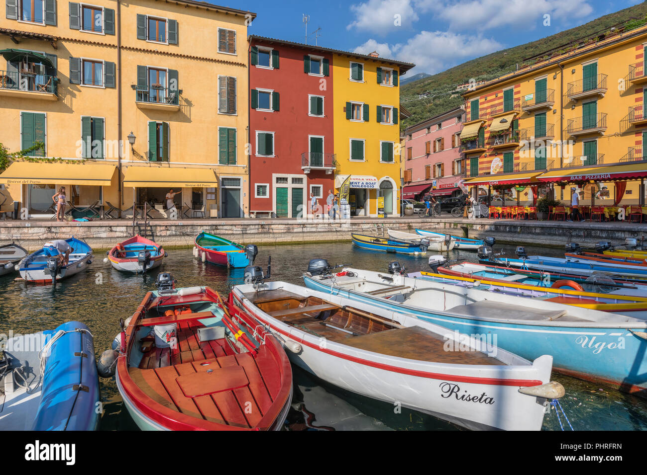 Castelletto di Brenzone, Veneto, Le Lac de Garde, Italie, Europe Banque D'Images