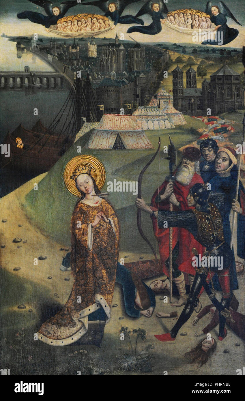 Martyre de Saint Cordula, Cologne, Allemagne, 1490-1500. Musée Wallraf-Richartz. Cologne. L'Allemagne. Banque D'Images