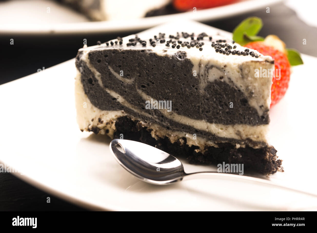 Gateau Fromage Sesame Noir Photo Stock Alamy