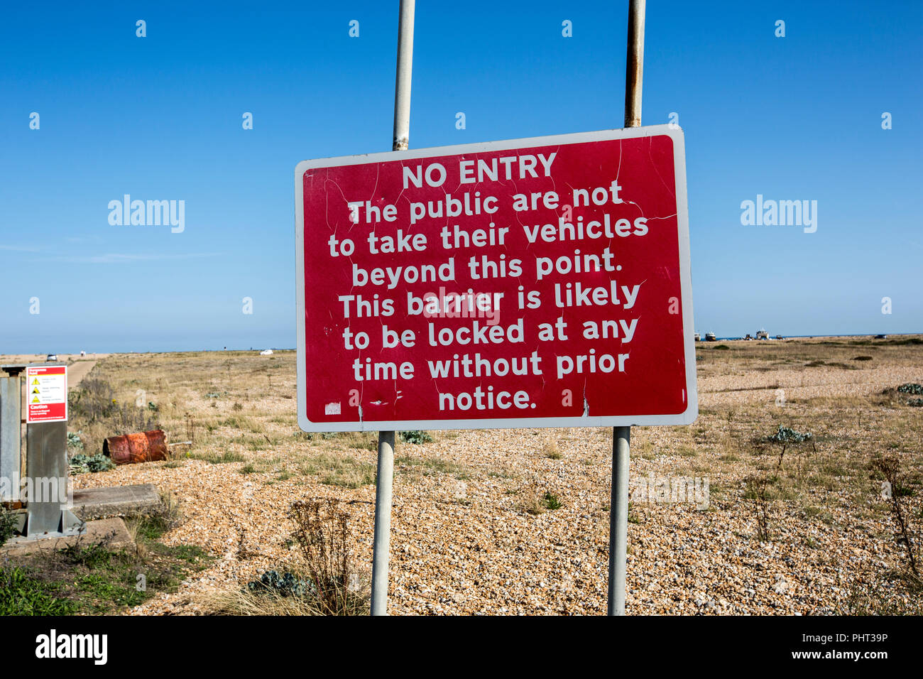 Pas de signes d'entrée à la plage de dormeur, Kent. Banque D'Images