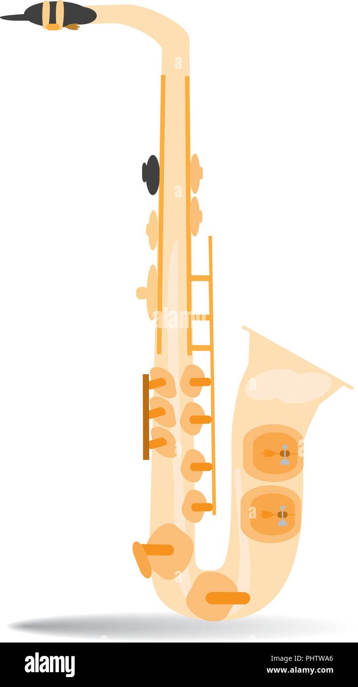 Vector Illustration de saxophone dans un style plat Illustration de Vecteur