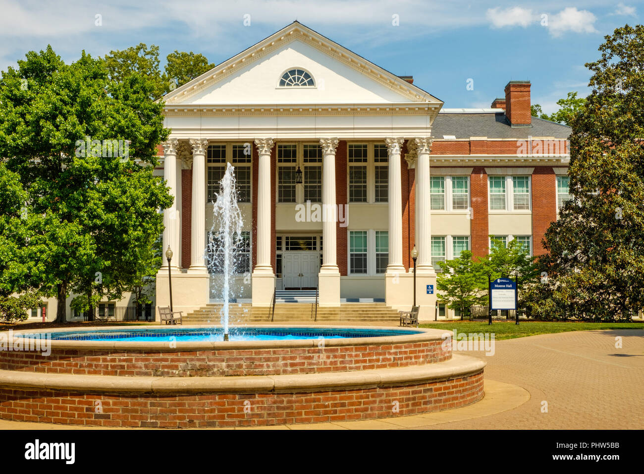 Monroe Hall, Mary Washington University, 1301 College Avenue, Fredericksburg, Virginia Banque D'Images