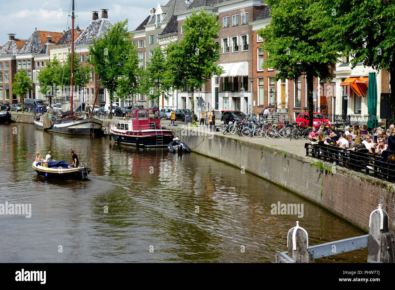 Canal de la ville de Groningen, Pays-Bas, Groningen Banque D'Images