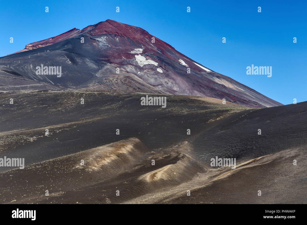 Volcan Lonquimay, Réserve nationale du Malalcahuello-Nalcas, région d'Araucania, Chili Banque D'Images
