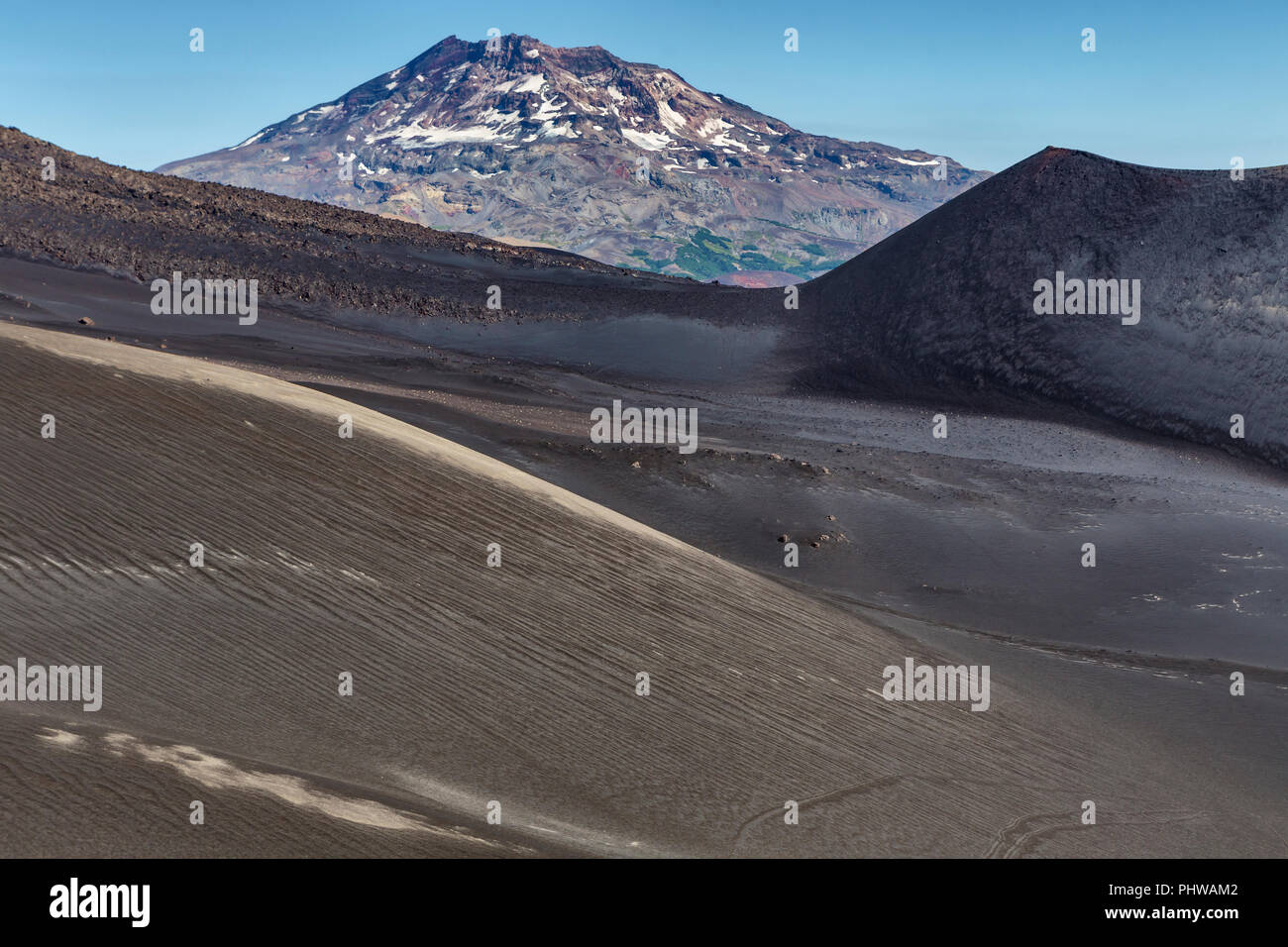 Volcan Lonquimay, Réserve nationale du Malalcahuello-Nalcas, région d'Araucania, Chili Banque D'Images
