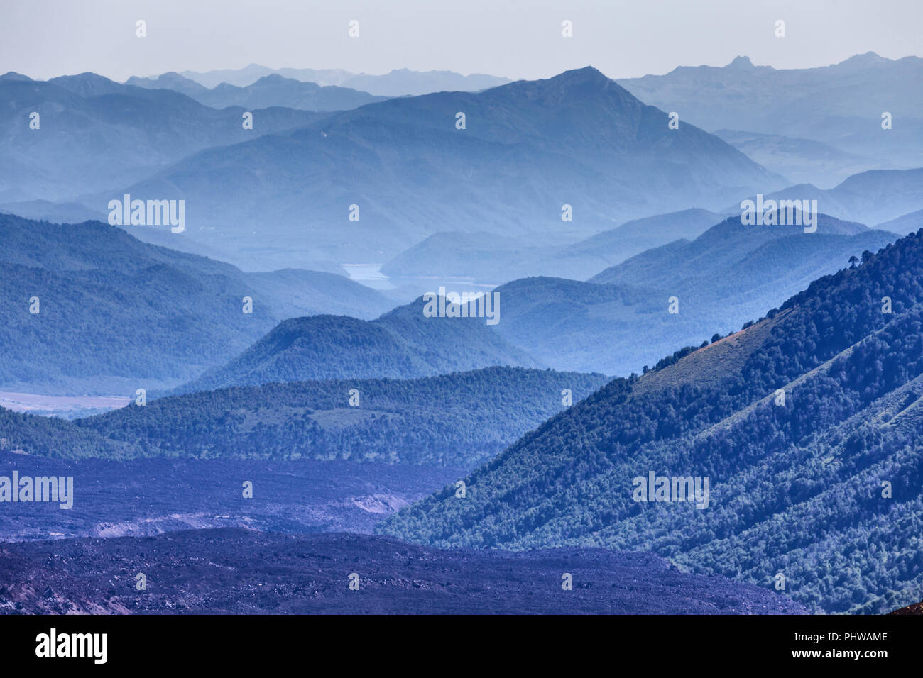 Volcan Tolhuaca, Réserve nationale du Malalcahuello-Nalcas, région d'Araucania, Chili Banque D'Images