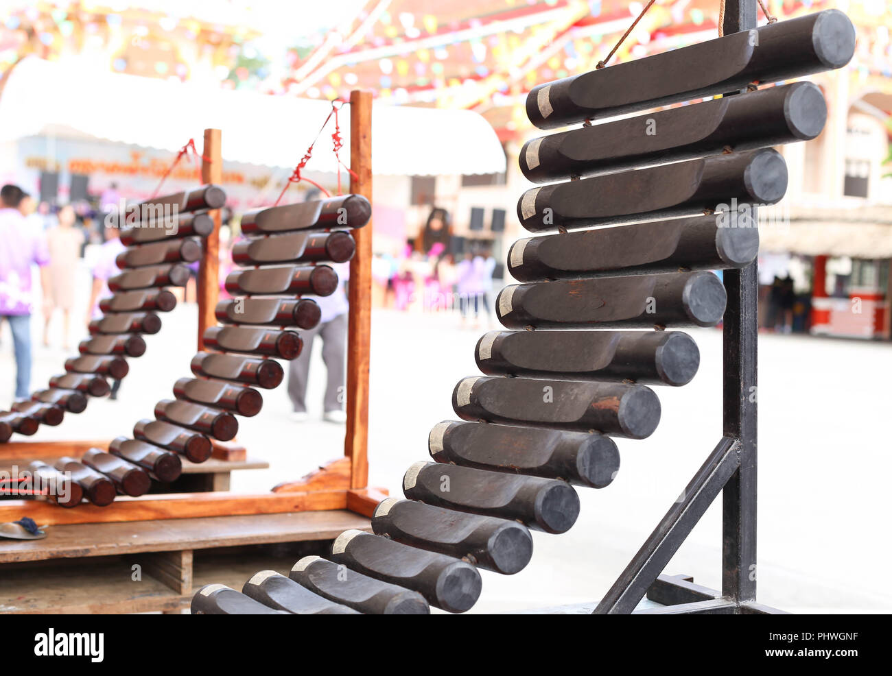 Accueil instruments de musique xylophone en bois thaïlandais Photo