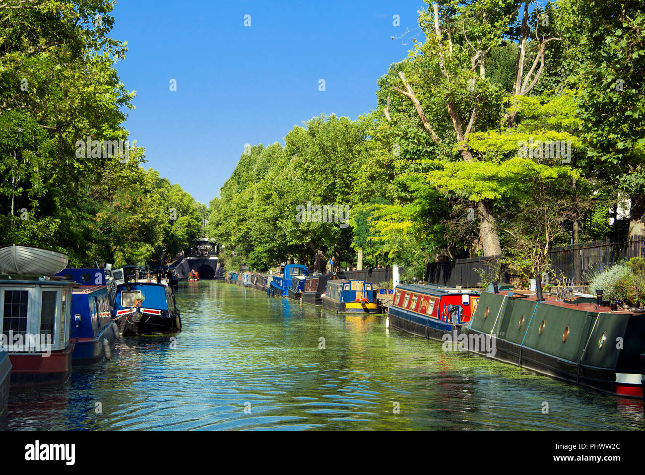 Regents Canal Petite Venise Maida Vale London England Banque D'Images