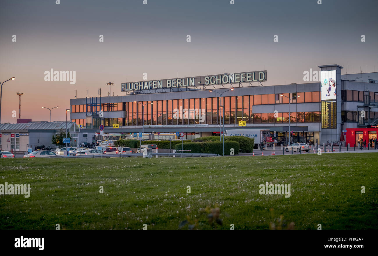 La borne A, Flughafen, Schönefeld, Brandebourg, Allemagne Banque D'Images