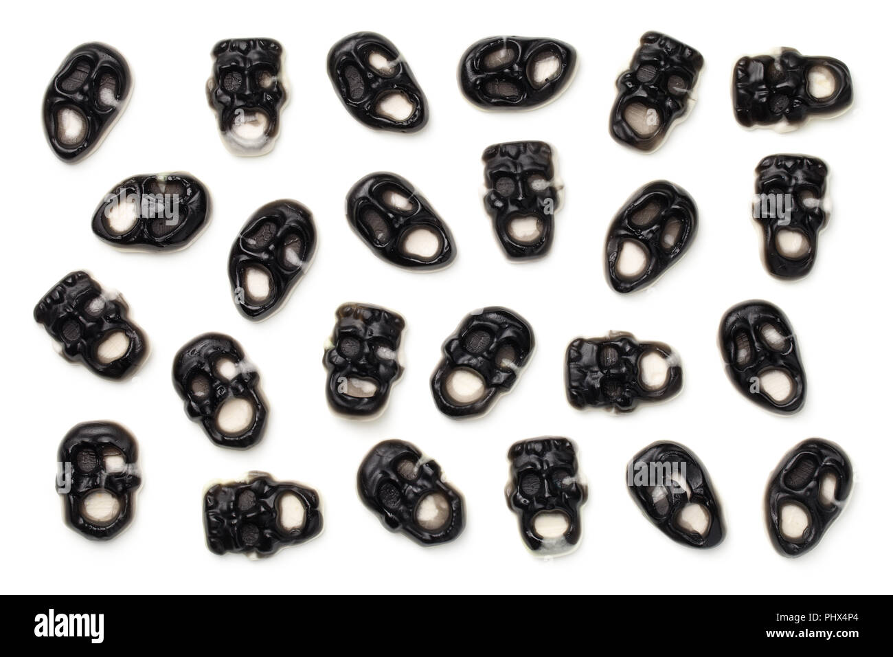 Bonbons gommeux Halloween isolé sur fond blanc Banque D'Images