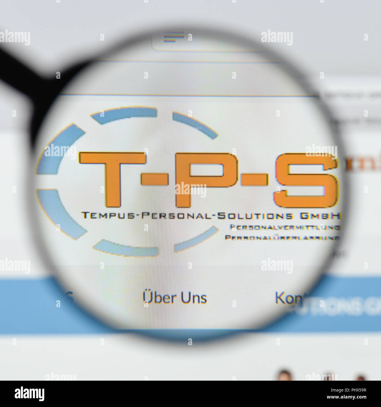 Milan, Italie - 20 août 2018 : TEMPUS site web personnel d'accueil. Logo Personnel TEMPUS visible. Banque D'Images