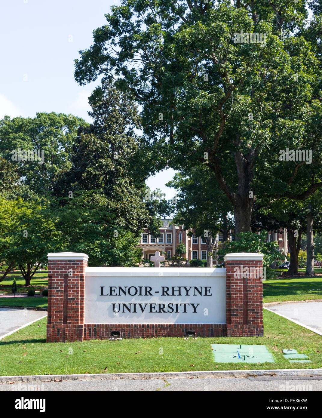 HICKORY, CAROLINE DU NORD, USA-9/1/18 : Lenoir-Rhyne Université, anciennement Lenoir-Rhyne College. Banque D'Images