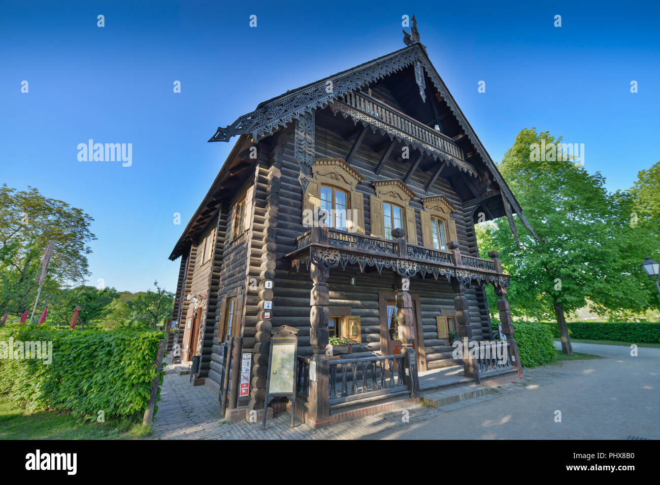 Schaubek Kolonie Alexandrowka Trading, Potsdam, Brandebourg, Allemagne Banque D'Images