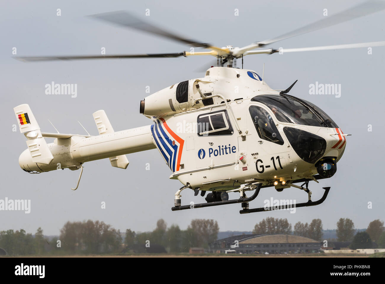 Un McDonnell Douglas MD902 Systèmes de l'hélicoptère Hélicoptère de la Police Fédérale belge. Banque D'Images