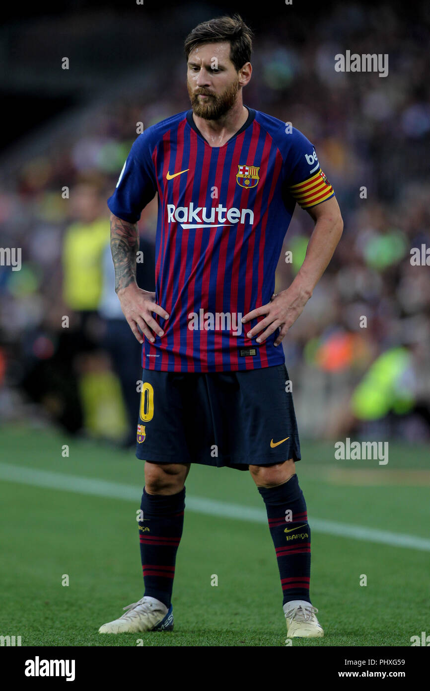 Barcelone, Espagne. 09Th Nov, 2018. 2 septembre 2018, le Camp Nou, Barcelona, Espagne ; La Liga football, Barcelone et Huesca SD ; Lionel Messi, joueur du FC Barcelone : Crédit UKKO Images/Alamy Live News Banque D'Images