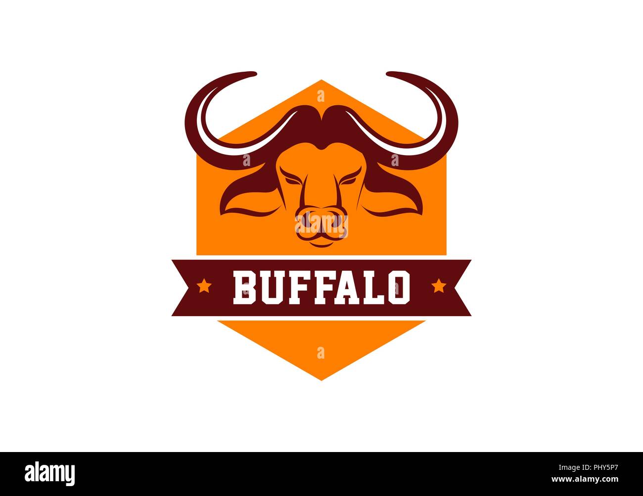 Tête de taureau, buffalo, symbole et logo Vector Illustration de Vecteur