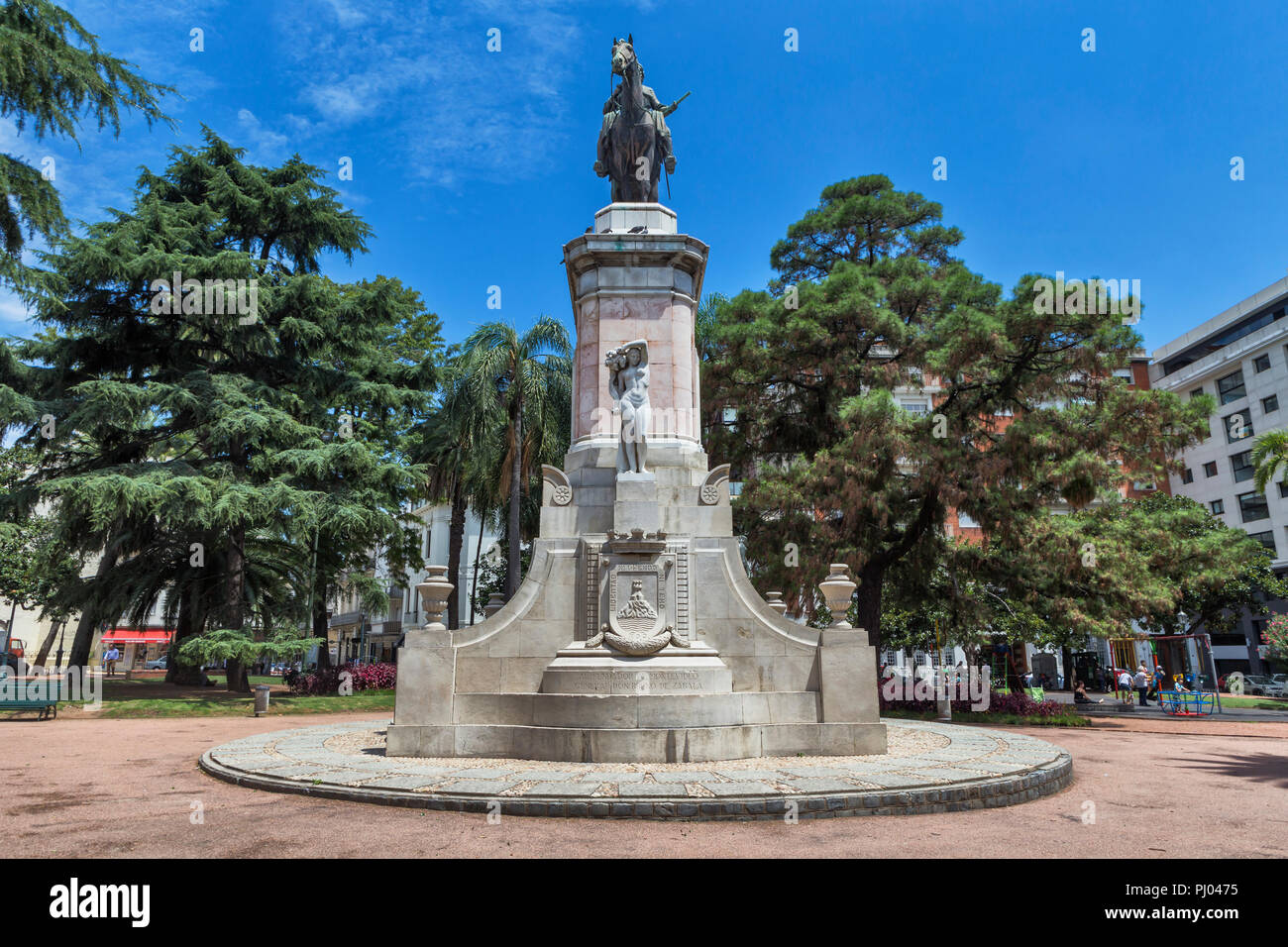Statue du général Don Bruno De Zabala, Montevideo, Uruguay Banque D'Images
