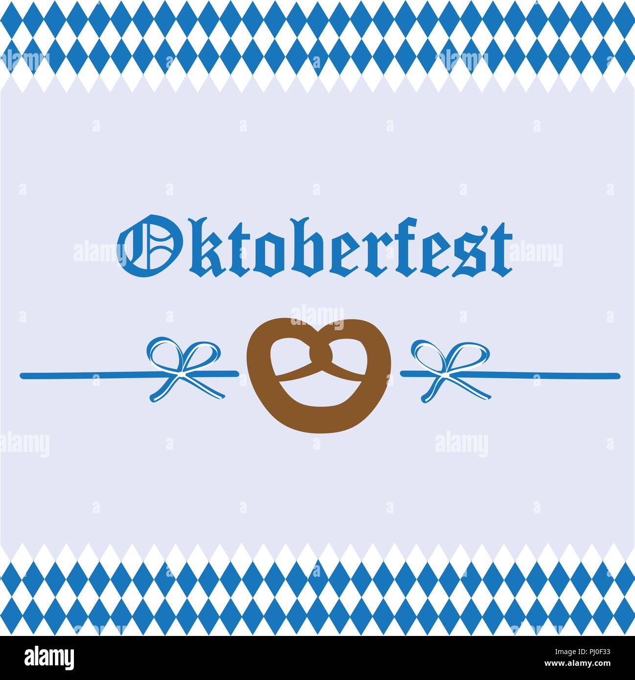 Célébration de l'Oktoberfest drapeau bavière pretzel background vector illustration EPS10 Illustration de Vecteur