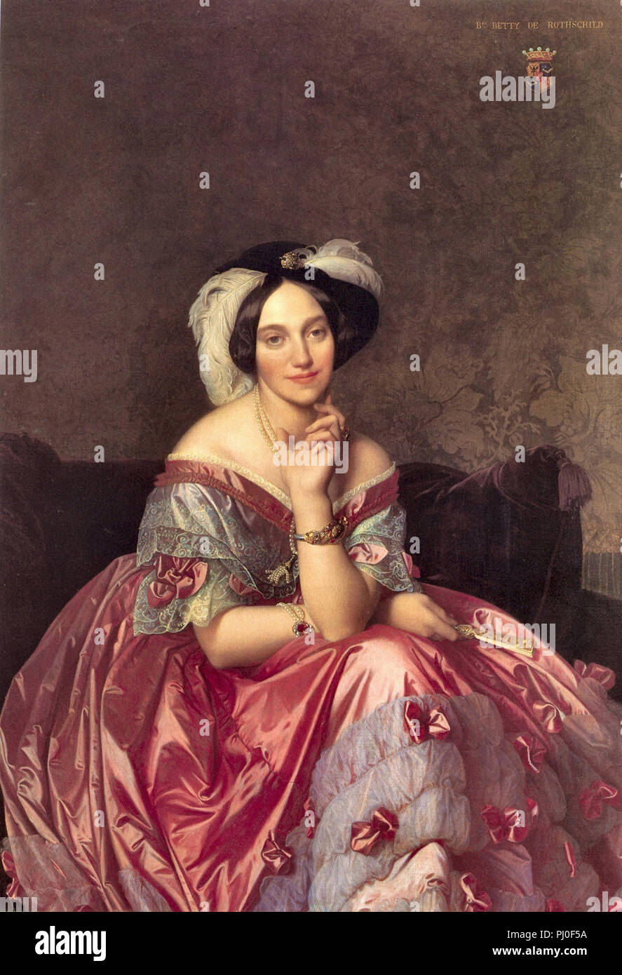 Jean Auguste Dominique Ingres - Baronne James de Rothschild Née Betty Von Rothschild Banque D'Images