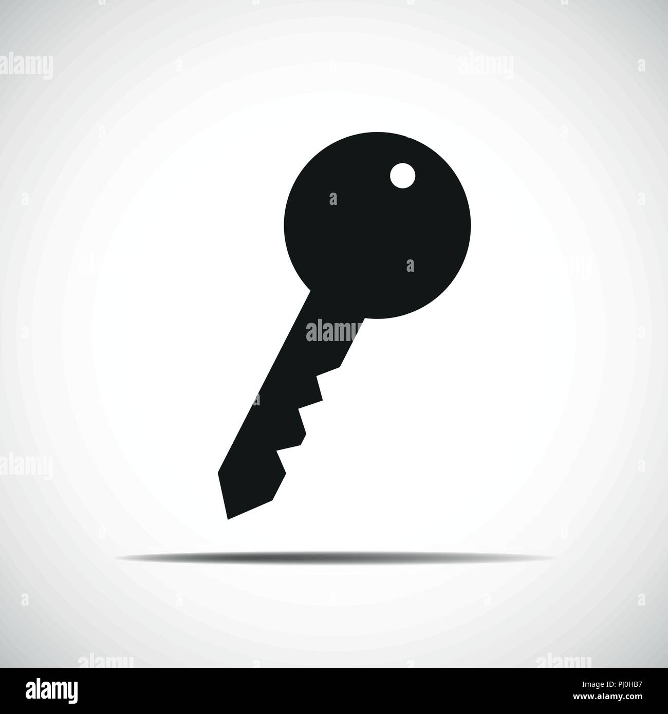 L'icône de clé simple noir EPS10 vector illustration Image Vectorielle ...