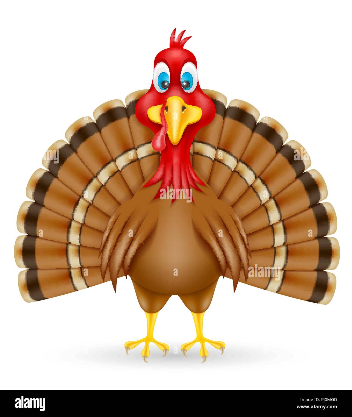 La Turquie bird vector illustration isolé sur fond blanc Illustration de Vecteur