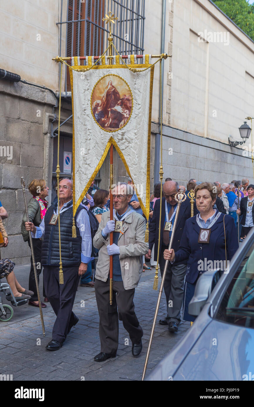 Procession religieuse pour Festival de San Isidro, Mai 15, Madrid, Espagne Banque D'Images