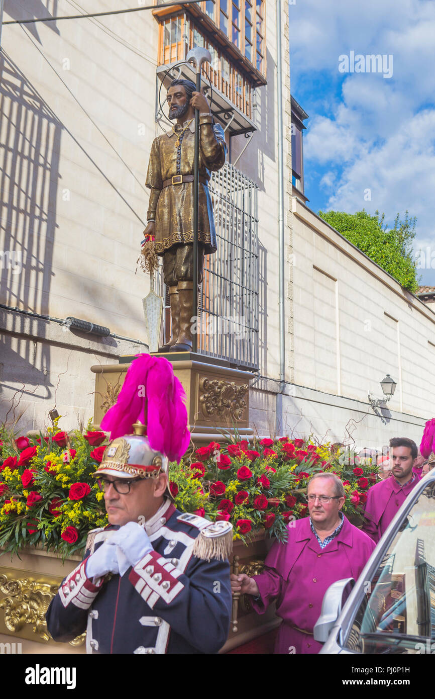 Procession religieuse pour Festival de San Isidro, Mai 15, Madrid, Espagne Banque D'Images