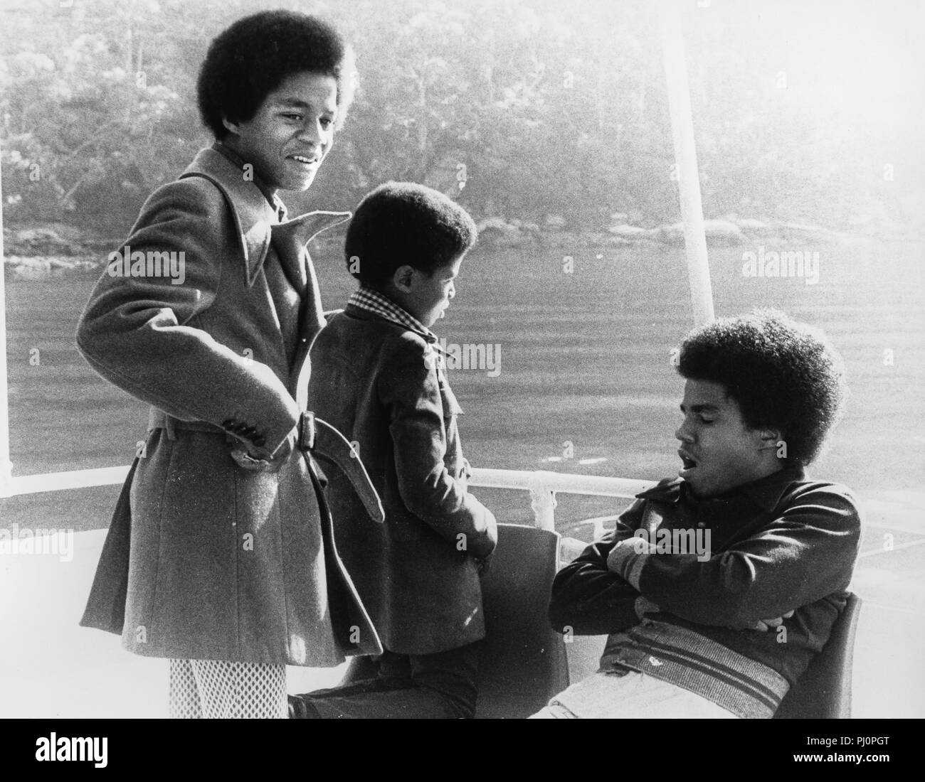 Jackie et Jermaine Jackson, les Jackson 5, 1960 Banque D'Images