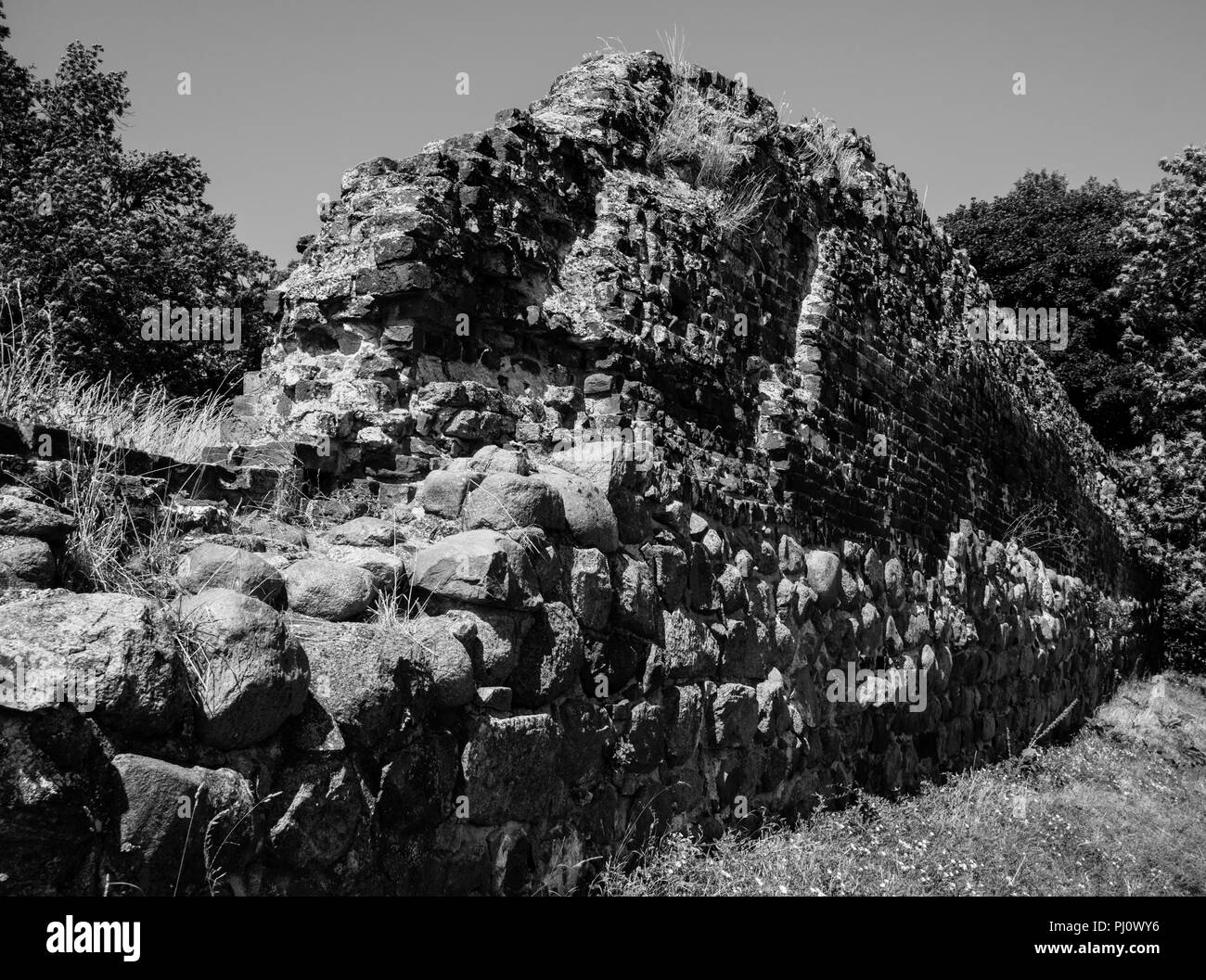 Remparts du château, Château de Vordingborg, Londres, la Nouvelle-Zélande, le Danemark, l'Europe. Banque D'Images