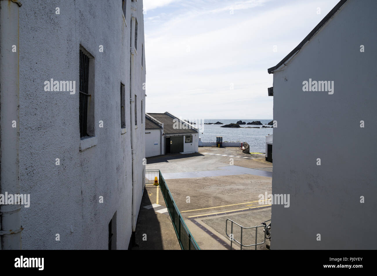 La Distillerie de Lagavulin Whisky sur Islay, Ecosse Banque D'Images