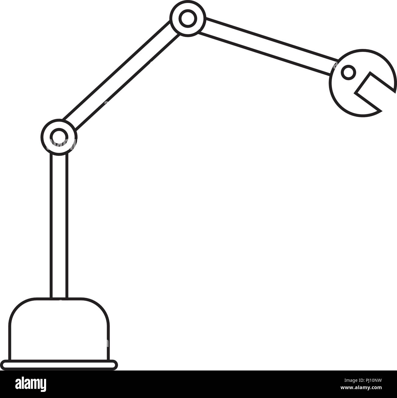 Résumé La main du robot Illustration de Vecteur
