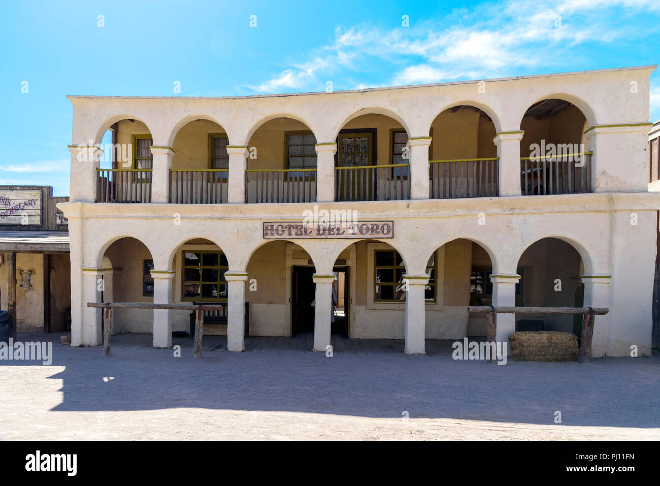Hôtel prop à Old Tucson, Arizona. Banque D'Images