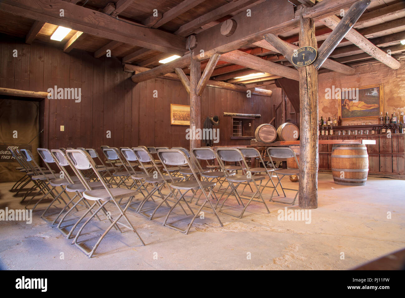 Intérieur de western movie studio building. Banque D'Images