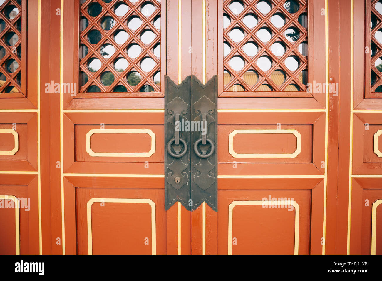 Old vintage style chinois à Taiwan de porte Banque D'Images