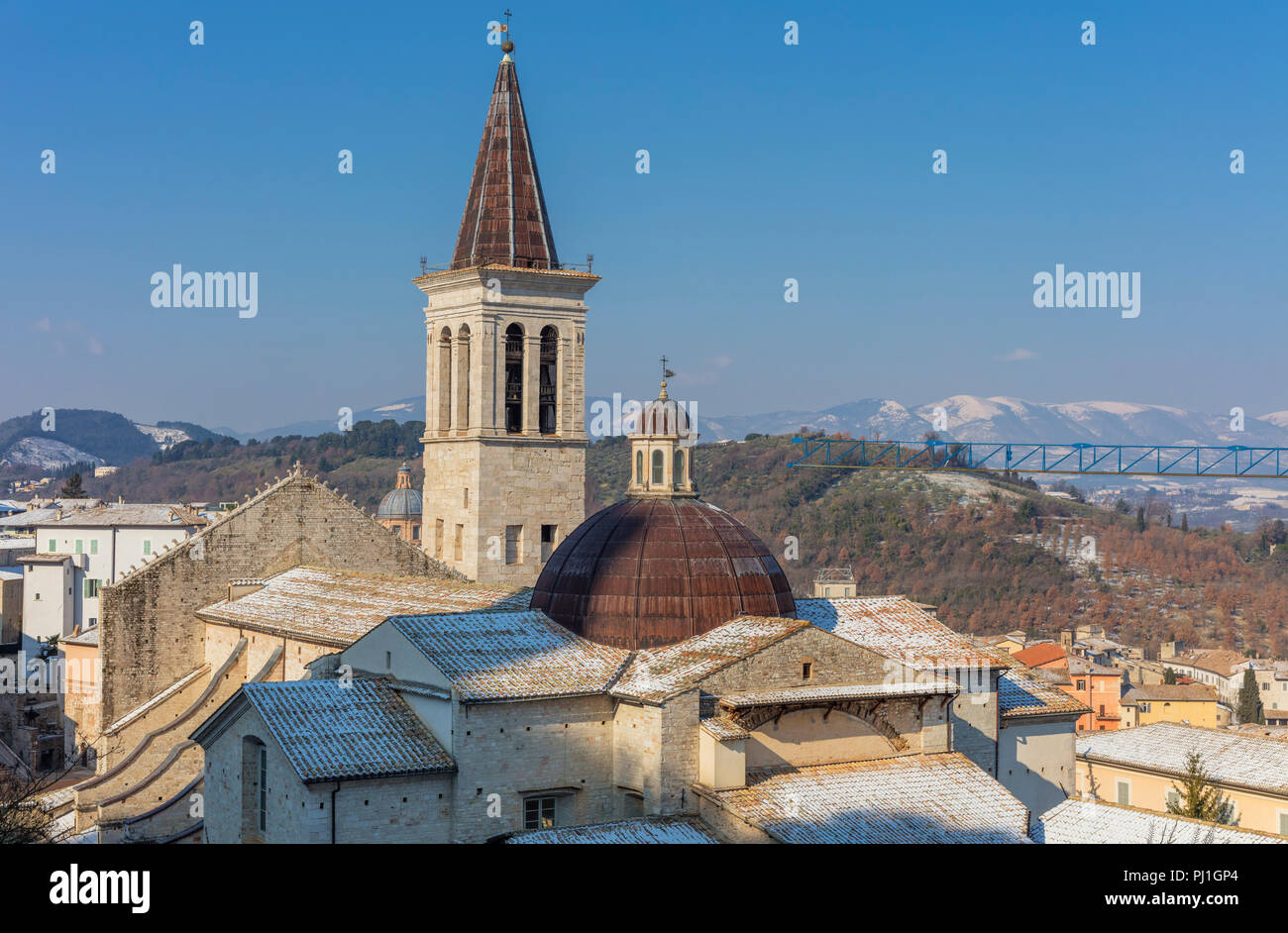 La Cathédrale de Spolète, Spoleto, Perugia, Ombrie, Italie Banque D'Images