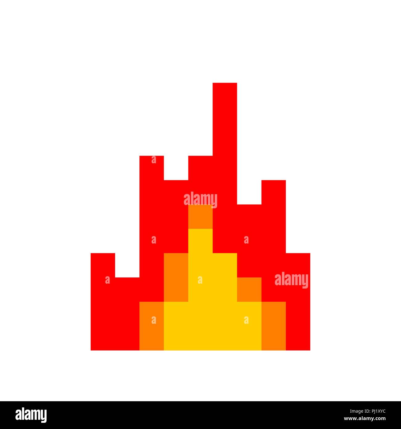Article 8 pixel incendie peu flamme. vector illustration Illustration de Vecteur