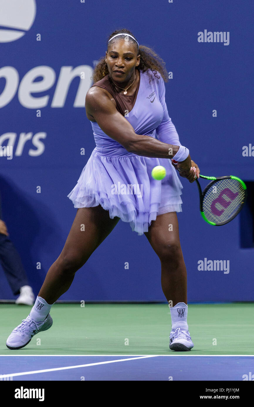 Serena Williams (USA) de la compétition à l'US Open de Tennis 2018. Banque D'Images